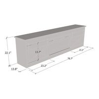 Granero WH-EF Electric Fireplace 79" TV Stand - Meble Furniture