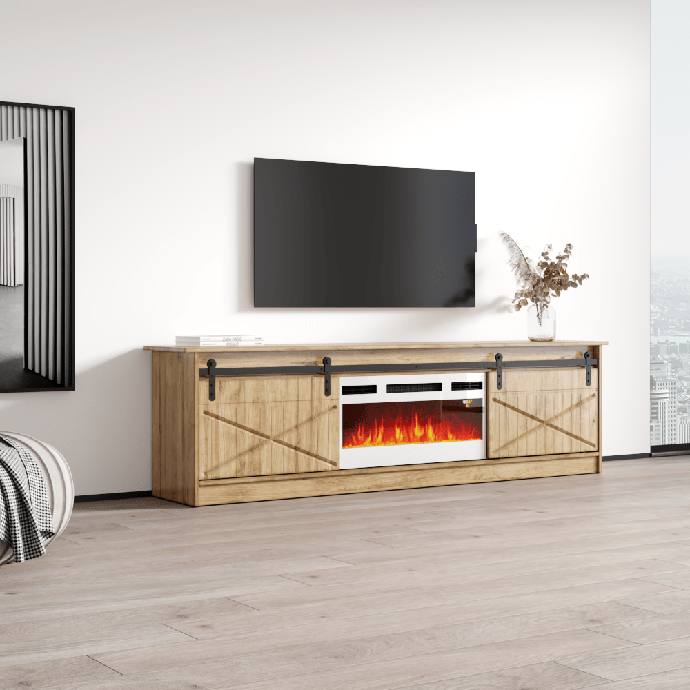 Granero WH-EF Electric Fireplace 79" TV Stand - Meble Furniture