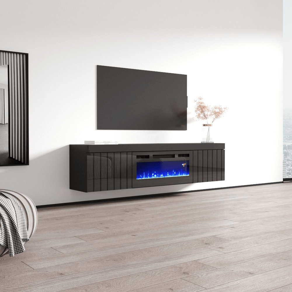 Knoxville BL-EF Electric Fireplace 71" TV Stand - Meble Furniture