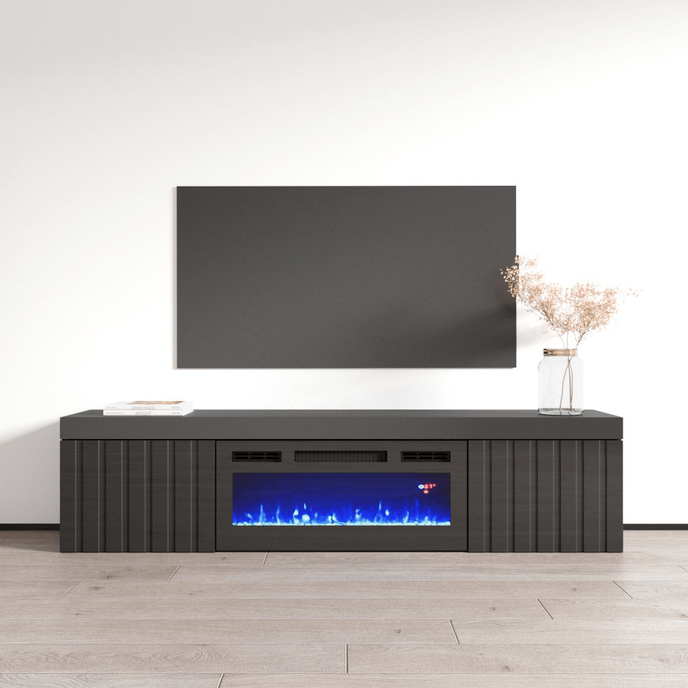 Knoxville BL-EF Electric Fireplace 71" TV Stand - Meble Furniture