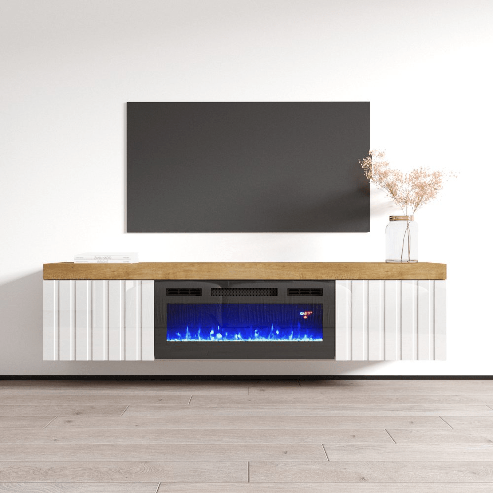 Knoxville BL-EF Electric Fireplace 71" TV Stand - Meble Furniture