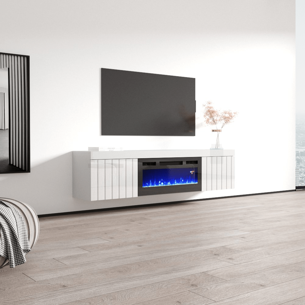 Knoxville BL-EF Electric Fireplace 71" TV Stand - Meble Furniture