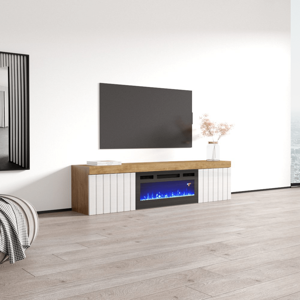 Knoxville BL-EF Electric Fireplace 71" TV Stand - Meble Furniture