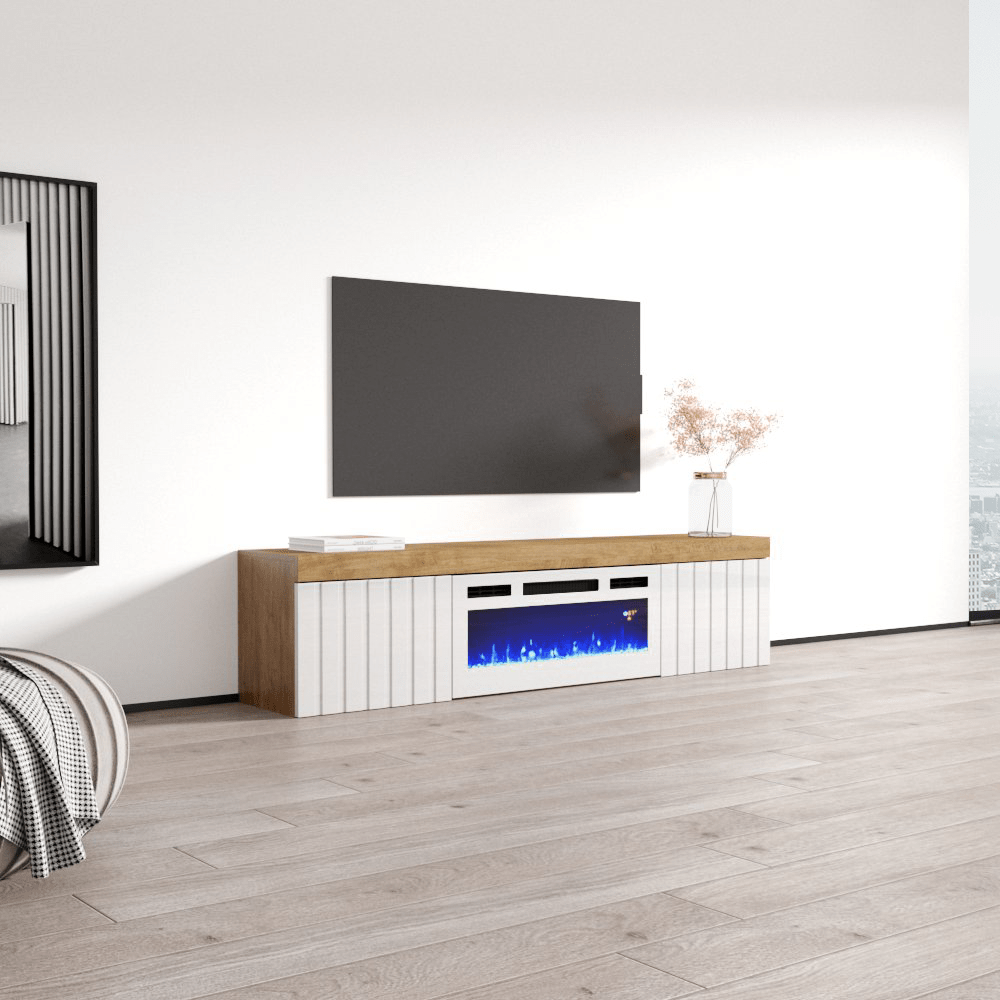 Knoxville WH-EF Electric Fireplace 71" TV Stand - Meble Furniture