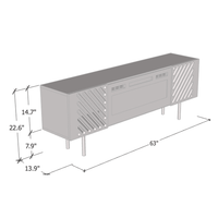 Laser EF Electric Fireplace 63" TV Stand - Meble Furniture