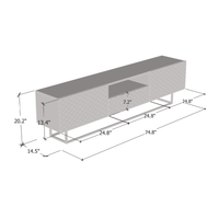 Lattice 01 75" TV Stand - Meble Furniture
