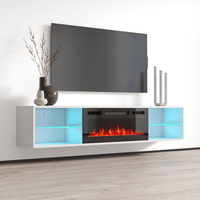 Lima EF Wall Mounted Electric Fireplace 72" TV Stand - Meble Furniture