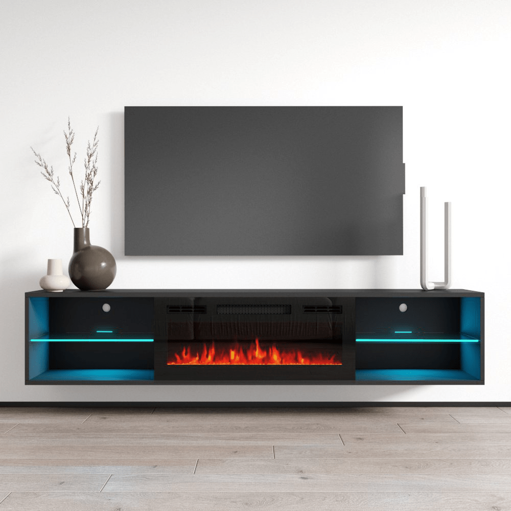 Lima EF Wall Mounted Electric Fireplace 72" TV Stand - Meble Furniture