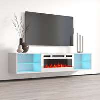Lima WH-EF Wall Mounted Electric Fireplace 72" TV Stand - Meble Furniture