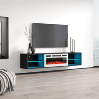 Lima WH-EF Wall Mounted Electric Fireplace 72" TV Stand - Meble Furniture