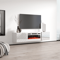 Luxe WH-EF Wall Mounted Electric Fireplace 72" TV Stand - Meble Furniture