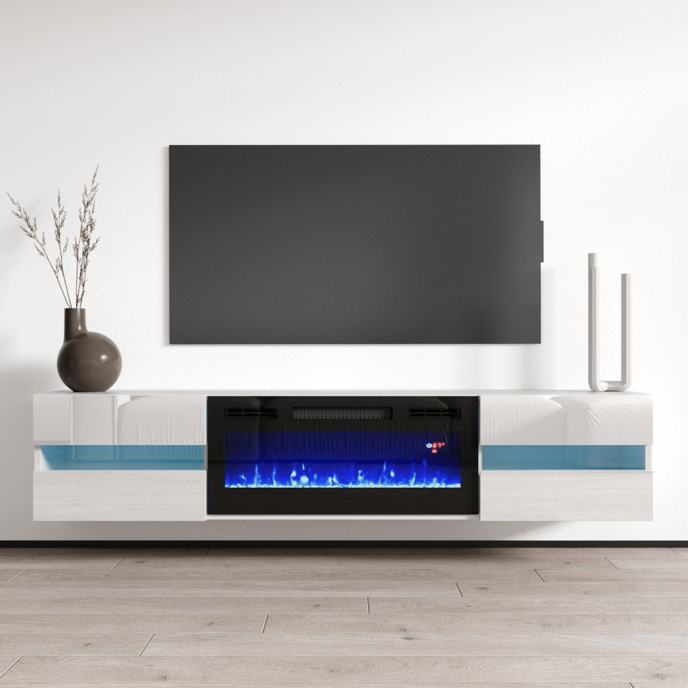 Metro EF Wall Mounted Electric Fireplace 72" TV Stand - Meble Furniture