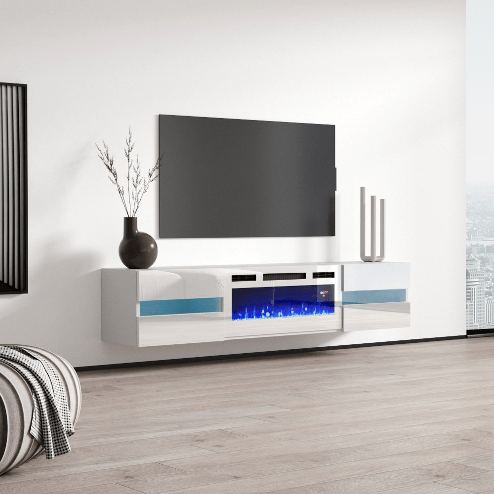 Metro WH-EF Wall Mounted Electric Fireplace 72" TV Stand - Meble Furniture
