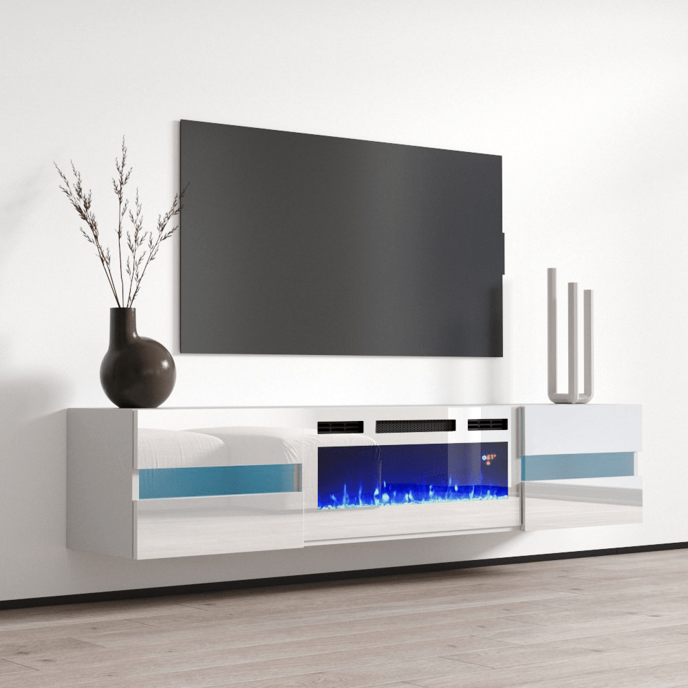 Metro WH-EF Wall Mounted Electric Fireplace 72" TV Stand - Meble Furniture