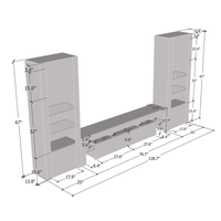 Milano Set 200-BK-BK Entertainment Center - Meble Furniture