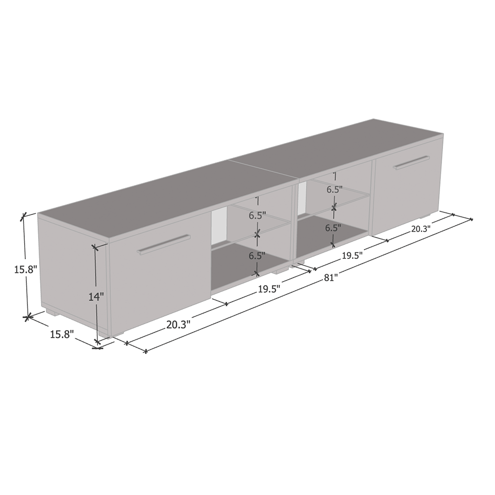 Moon 40.5"-81" TV Stand - Meble Furniture