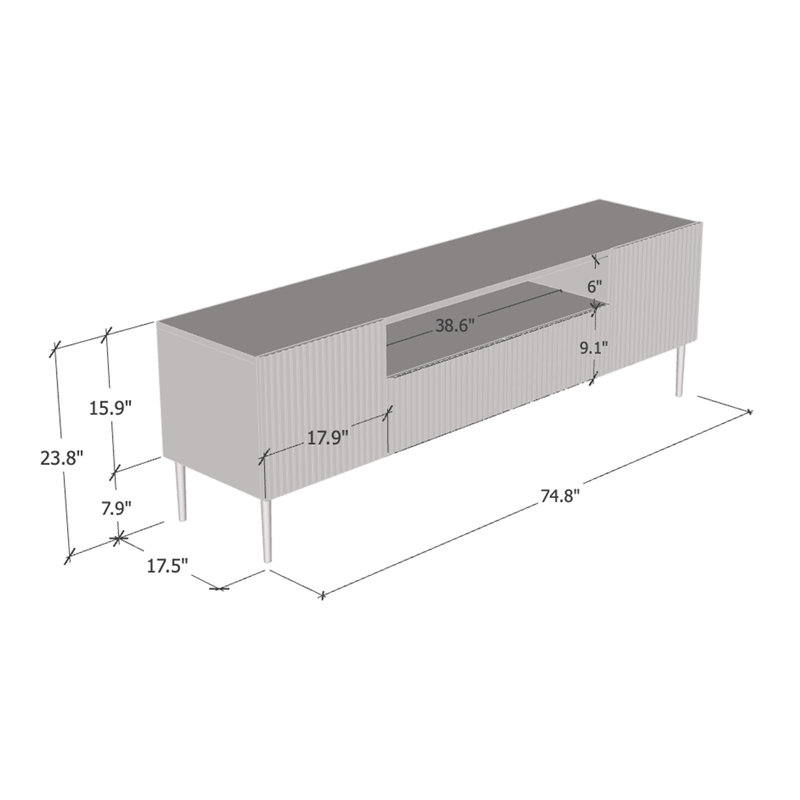 Nicole TV Stand dimensions diagram