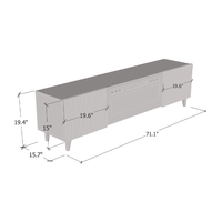 Pafos WH-EF 71" Electric Fireplace TV Stand - Meble Furniture