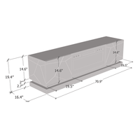 Shu BL-EF Electric Fireplace 71" TV Stand - Meble Furniture
