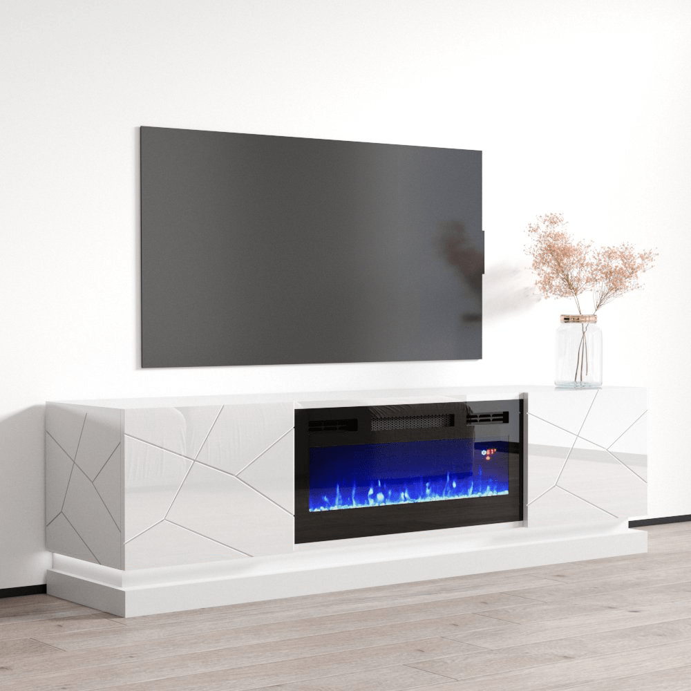 Shu BL-EF Electric Fireplace 71" TV Stand - Meble Furniture