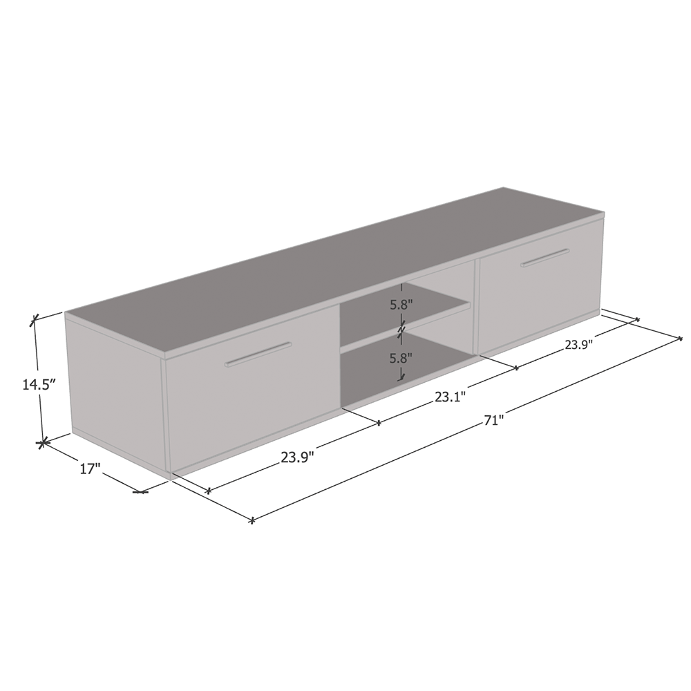 Soho S3 71" TV Stand - Meble Furniture