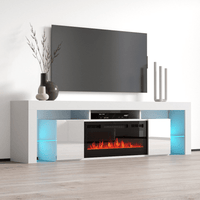 Soleo BL-EF Electric Fireplace 79" TV Stand - Meble Furniture