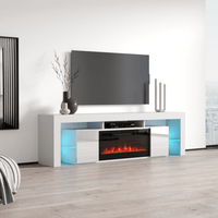 Soleo BL-EF Electric Fireplace 79" TV Stand - Meble Furniture