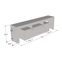 Soleo WH-EF Electric Fireplace 79" TV Stand - Meble Furniture