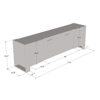 Woody BL-EF Electric Fireplace 77" TV Stand - Meble Furniture