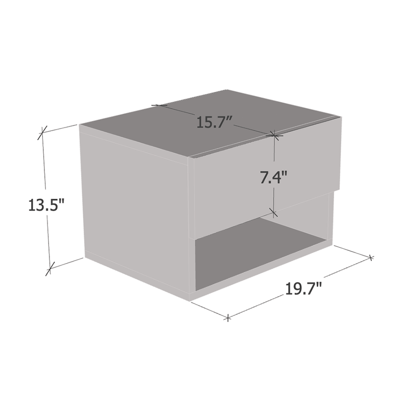 Air Floating Nightstand dimensions diagram
