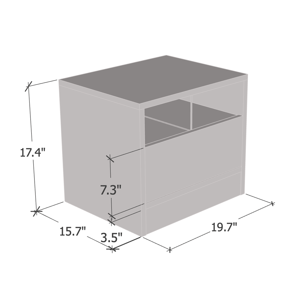 Disparo 03 20" Nightstand - Meble Furniture