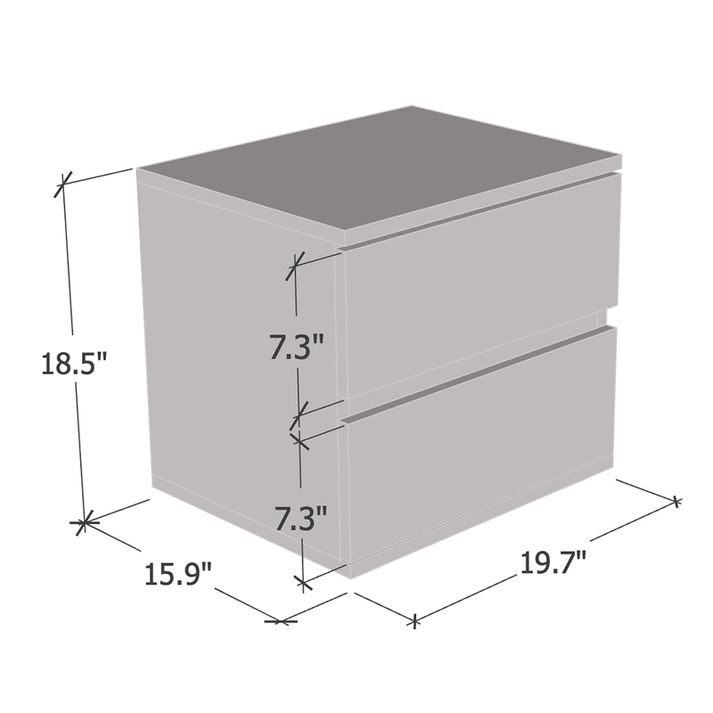Euphoria 06 Nightstand dimensions diagram