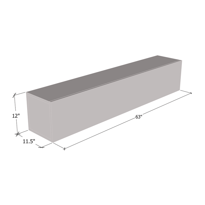 Fly Type-50 Floating Media Cabinet dimensions diagram