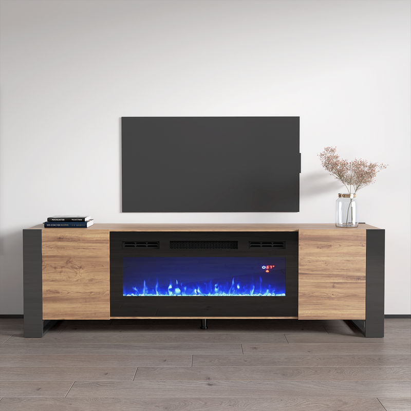 Wood Fireplace TV Stands
