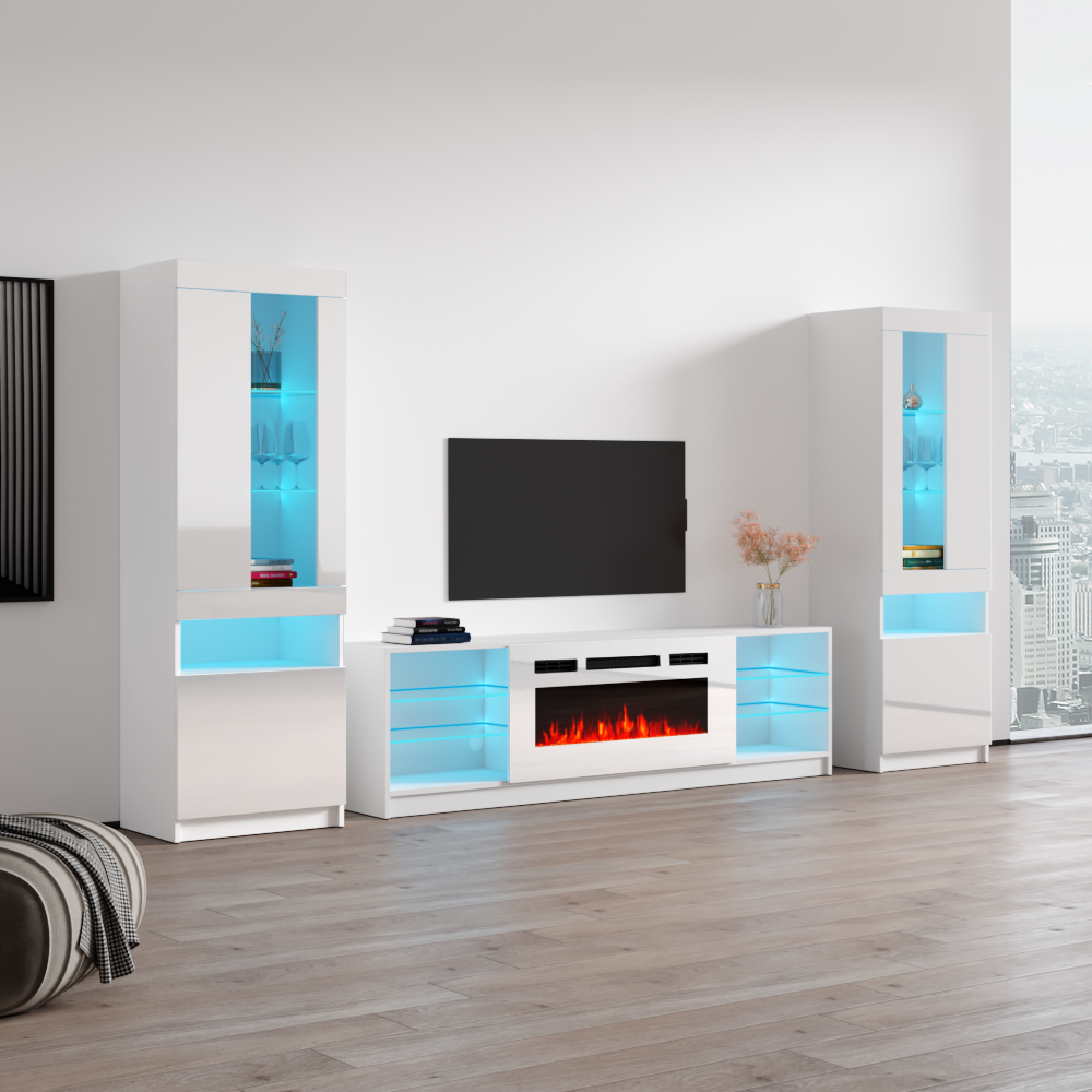 Boston WH01 Fireplace Entertainment Center - Meble Furniture