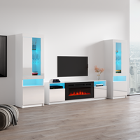 York 02 Fireplace Entertainment Center - Meble Furniture