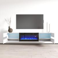 Metro BL-EF Floating Fireplace TV Stand - Meble Furniture