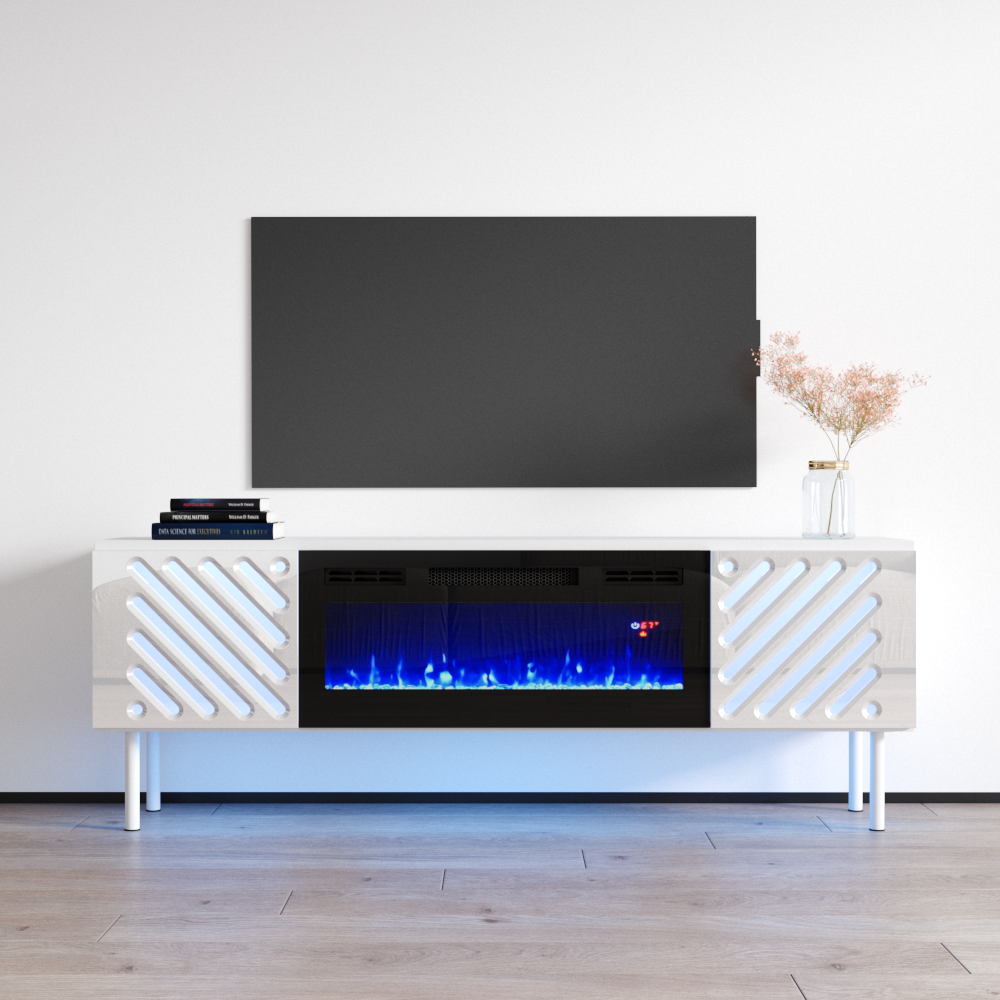 Laser BL-EF Floating Fireplace TV Stand - Meble Furniture