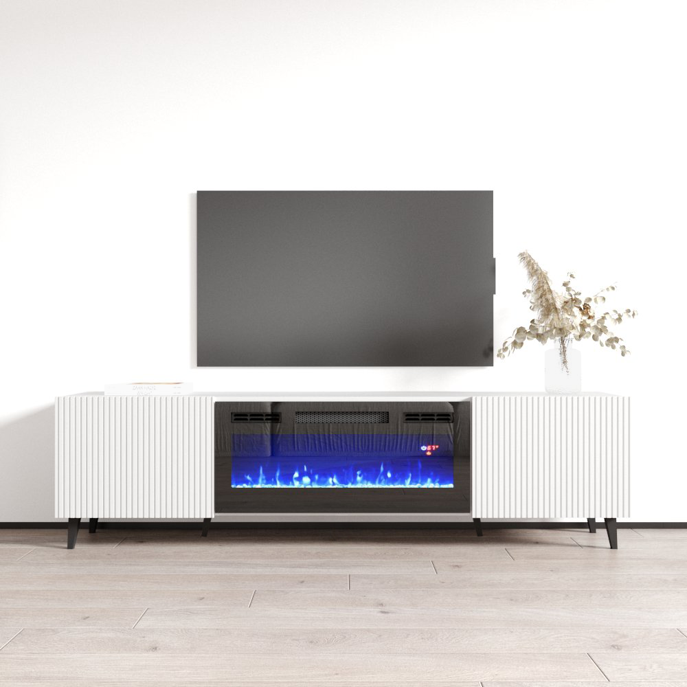 Pafos BL-EF Fireplace TV Stand - Meble Furniture